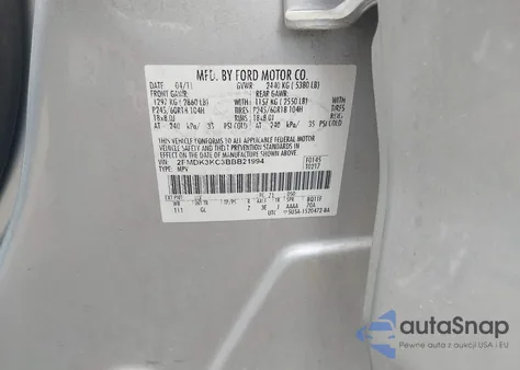 2011 Ford Edge Limited из США, поврежденный, VIN 2FMDK3KC3BBB21994